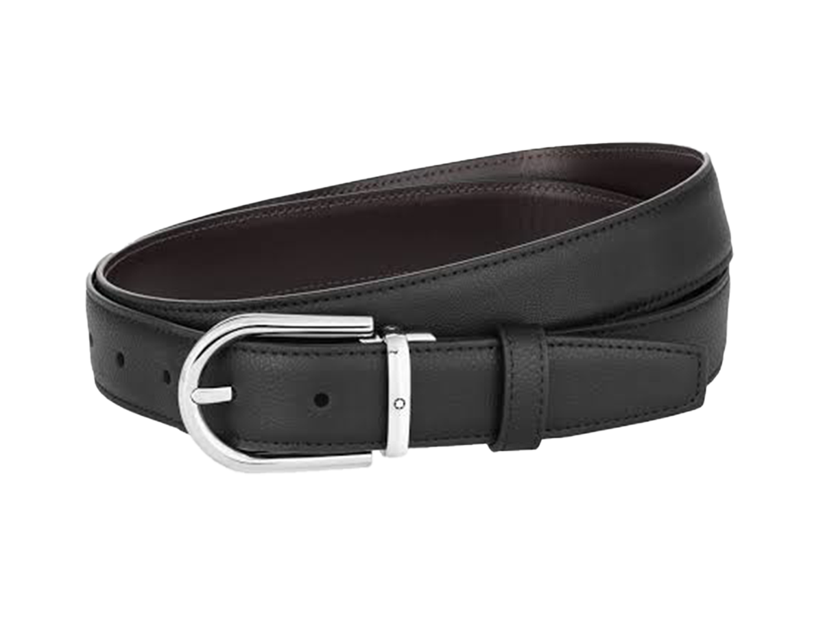 Horseshoe Buckle Black/Brown 30 MM Belt